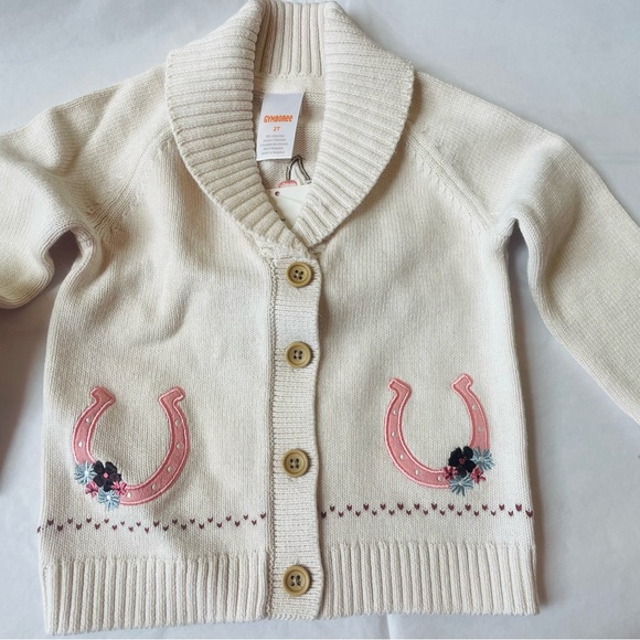 Adorable! NWT GYMBOREE Embroidered Horse Sweater Cardigan 2T - Picture 3 of 6